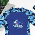 thumbnail image 5 of Gubotare Swimsuit Girls Toddler Girls Long Sleeve Rash Guard One Piece Swimsuit Kids 1T 2T (Blue,1-2 Years), 5 of 7