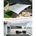 thumbnail image 4 of Sun Shade Sail 12x16Ft Flowers White Daisy Pattern Uv Block Sunshade Canopy Outdoor Shade Cover Rectangle Shade Cloth For Patio Garden Yard Deck Pergola, 4 of 6