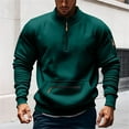 thumbnail image 2 of Afdoent Sweatshirts For Men Winter 2025 Stand Collar Half Zipper And Multiple Pockets Fall Outwear, 2 of 4