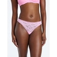 thumbnail image 3 of Joyspun Women's Soft Touch Lace Thong Panties, 4-Pack, Sizes XS-3XL, 3 of 9