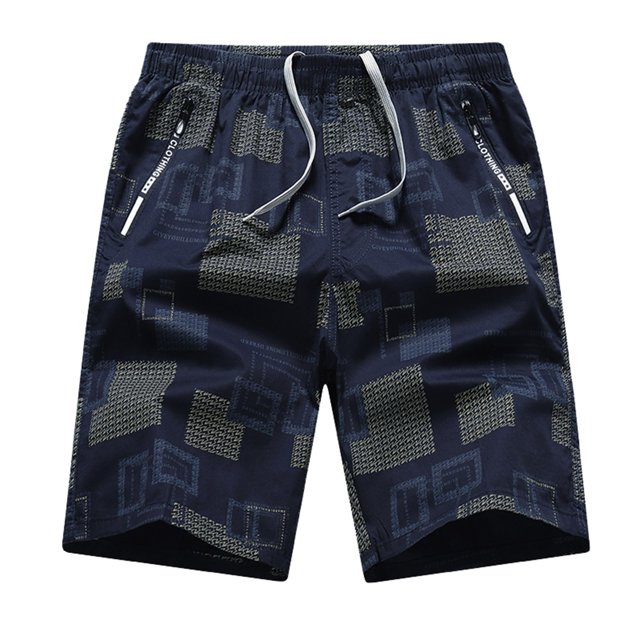 Aayomet Athletic Shorts for Men Striped Pocket Tether Cropped Pants Athletic Functional Cargo Pants (Dark Blue, XXXXL)
