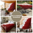 thumbnail image 6 of Red Coastal Beach Small Tapestry for Bedroom Wall Hanging Tapestry,Farmhouse Abstract Ocean Waves Striped Ceiling Backdrop Tapestries Poster Blanket Wall Decor for Teens Room Living Room 23" x 28", 6 of 8