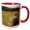 Red/White, variant on 3drose, Canada, Nova Scotia, Cape Breton. Cabot Trail Haybales., 11oz Two-tone Red Mug