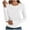 White, variant on Women Long Sleeve Round-Neck Blouses Shirts Casual Textured Slim - Fitting Fashion Stretch Knit Top Outfits Fall Clothes Basic Winter Clothing