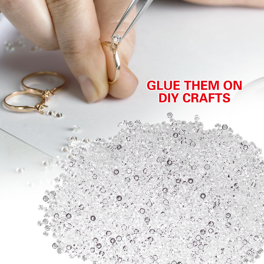 Mgaxyff Clear Acrylic Beads, Party Decor Beads,4.5mm 10000Pcs Transparent Acrylic Beads Wedding