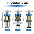 thumbnail image 4 of LED Motorcycle Headlight H4 BA20D P15D, 12000LM 6000K White & 3000K Yellow Dual Beam, IP67 Waterproof 50000H Lifespan, Aluminum Alloy Motorcycle Headlamp Bulb, 4 of 8