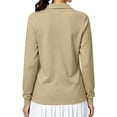 thumbnail image 4 of Womens Polo Shirts Long Sleeve Collared Button Golf Work Cute Summer Tops, S, 4 of 6