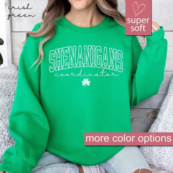 Shenanigans Coordinator Sweatshirt, Matching St Patricks Day Sweater, St Patrick's Day Sweatshirts, Irish Sweaters, Lucky Clover Sweatshirt