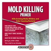 White, Zinsser Mold Killing Flat Primer-5 Gallon, 1 Per Pack