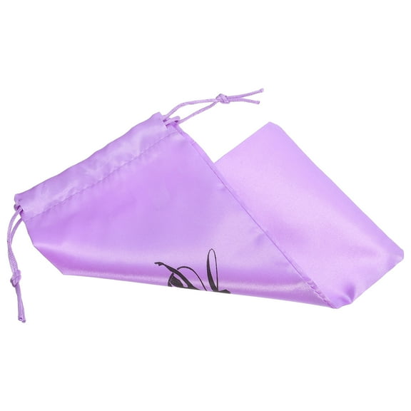 COSMOBETTY Drawstring Shoe Bag Satin for Women 1 Pair 10.2X5.3X0.08In