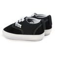 thumbnail image 5 of Baby Canvas Shoes Infant Girls Boys Sneakers Toddler First Walkers Slip On Newborn Crib Shoes(0-6 Months,Black), 5 of 6
