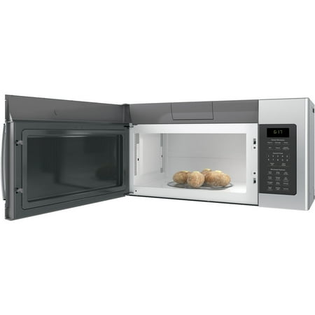 GE - 1.7 Cu. Ft. Over-the-Range Sensor Fingerprint Resistant Microwave Oven - Stainless steel