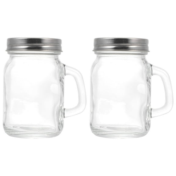 Sprinkler Flavoring Container Glass Salt Shaker Vitroleros Para Mini Bottles and Pepper Dispenser Condiment 2 Pcs