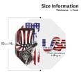 thumbnail image 3 of Disketp Patriotic Skull Art Funny Coasters,6 Pcs Leather Coasters with Holder, Perfect Housewarming Hostess Gifts,Protect Furniture from Water Marks Scratch and Damage,Octagon, 3 of 7