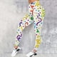 thumbnail image 1 of MKLEKYY Pantalones deportivos para mujer, pantalones deportivos informales con estampado de plumas coloridas y Carnaval para mujer, mallas de moda para Yoga, 1 of 3