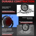 thumbnail image 4 of LED Work Light 6000K 140W 5inch Car Round Work Light Driving Lights IP68 Waterproof Spot Lights for Truck, Motorcycles, SUVs, ATVs, Boats White Light, 4 of 4