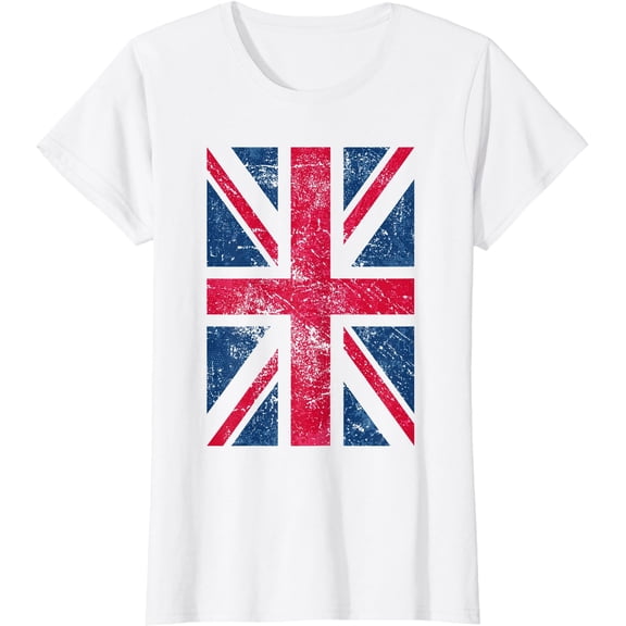 UK T Shirt Women Men | Vintage Retro British Union Jack Flag T-Shirt