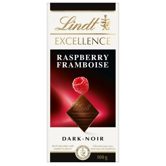 Chocolat noir Lindt EXCELLENCE aux framboises – Barre (100 g) 100 g