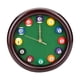 thumbnail image 3 of Reloj de pared con bola de billar, mesa de billar, reloj de pared de habitación, decoración de pared de madera de 10 "para Bar, sala de billar, juego, 3 of 9