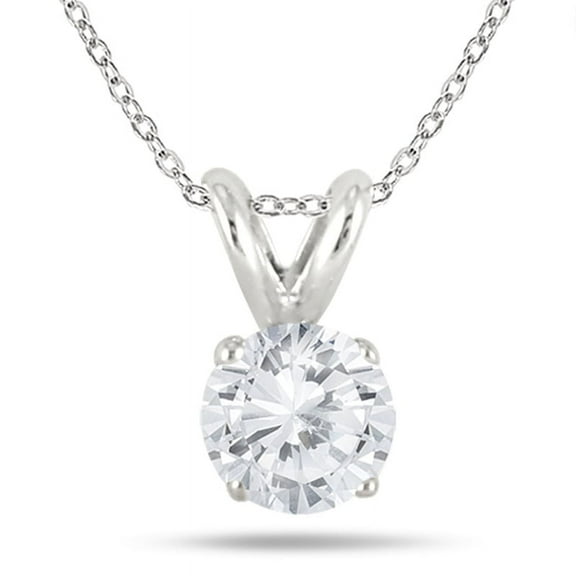 SZUL Women's 1/7 Carat Diamond Solitaire Pendant in .925 Sterling Silver (J-K-L Color, I2-I3 Clarity)
