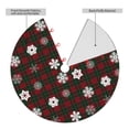 thumbnail image 6 of Cauagu 36" Christmas Tree Skirt Plaid Snowflakes Festive Pattern Christmas Tree Decorations Tree Mat for Xmas Decorations Occasion Holiday Home Decor -36", 6 of 7