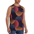 thumbnail image 2 of Fotbe Men's Circular Stripes Print Men's Sleeveless Muscle Tank Tops Casual T-Shirts for Gym Workout Beach-Medium, 2 of 8