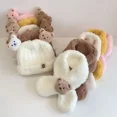 thumbnail image 3 of 4pcs Winter Hat Scarf Set,  Winter Hat Scarf Set, Thickened Cute Plush Hat, Matching Bear Hat And Cozy Scarf, For Fall & Winter Outings, Casual Wear, And New Year Celebrations(Beige ,Khaki), 3 of 6