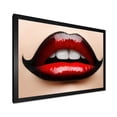 thumbnail image 2 of Designart 'Woman Lips With Red and Black Lipstick' Modern Framed Art Print, 2 of 4