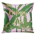 thumbnail image 1 of RYLABLUE Colorful Modern Tropical Palm Leaves Happy Life Quote Throw Pillowcase Cushion Case Cover, 1 of 1