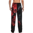 thumbnail image 2 of Dragon Print Men's Polyester Full-width print Lounge Pants, Soft & Lightweight Sleepwear Pajama Pants for Home, 2 of 8