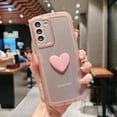 thumbnail image 4 of for Samsung Galaxy S21 Plus 3D Heart Clear Case Cute Galaxy S21 Plus + Phone Case for Women Girls Camera Lens Protection Soft Bumper Shockproof Cover for Samsung S21 Plus 5G 6.7 inch (Pink), 4 of 9