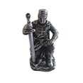 thumbnail image 5 of Medieval Knight Resin Figurine Statue, Exquisite Home Decor Ornament for Bedroom Living Room Office, Detailed Crusader Sculpture Gift for Men Dad​, Silver, 5 of 5