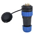 thumbnail image 1 of Enchufe de aviación IP68 impermeable SP28 tuerca trasera soldadura conector de alimentación macho y hembra 380V 25A, 1 of 8