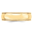 thumbnail image 3 of 14K Yellow Gold 6mm Light Weight Milgrain Half Round Band Size 6, 3 of 4