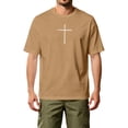 thumbnail image 3 of HAJWOH Mens Cross Christian Minimalist Religious Faith T-Shirt T-Shirt, 3 of 5