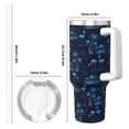 thumbnail image 4 of Fotbe BLUE Flamingo Birds Pattern 40oz Ice Bully With Handle And Straw Stainless Steel Vacuum Insulated Cup And 2 In 1 Straw Lid, 4 of 8