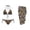 Hippie Skull Flower, variant on chaqlin Women’s Skull Mushroom Print 3Piece Bikini Swimsuit Sets 3Piece Goth Triangle Swimsuit Top Tie-Side Bottom with Long Sarong Warp Skirt for Women Summer Bathing Suit
