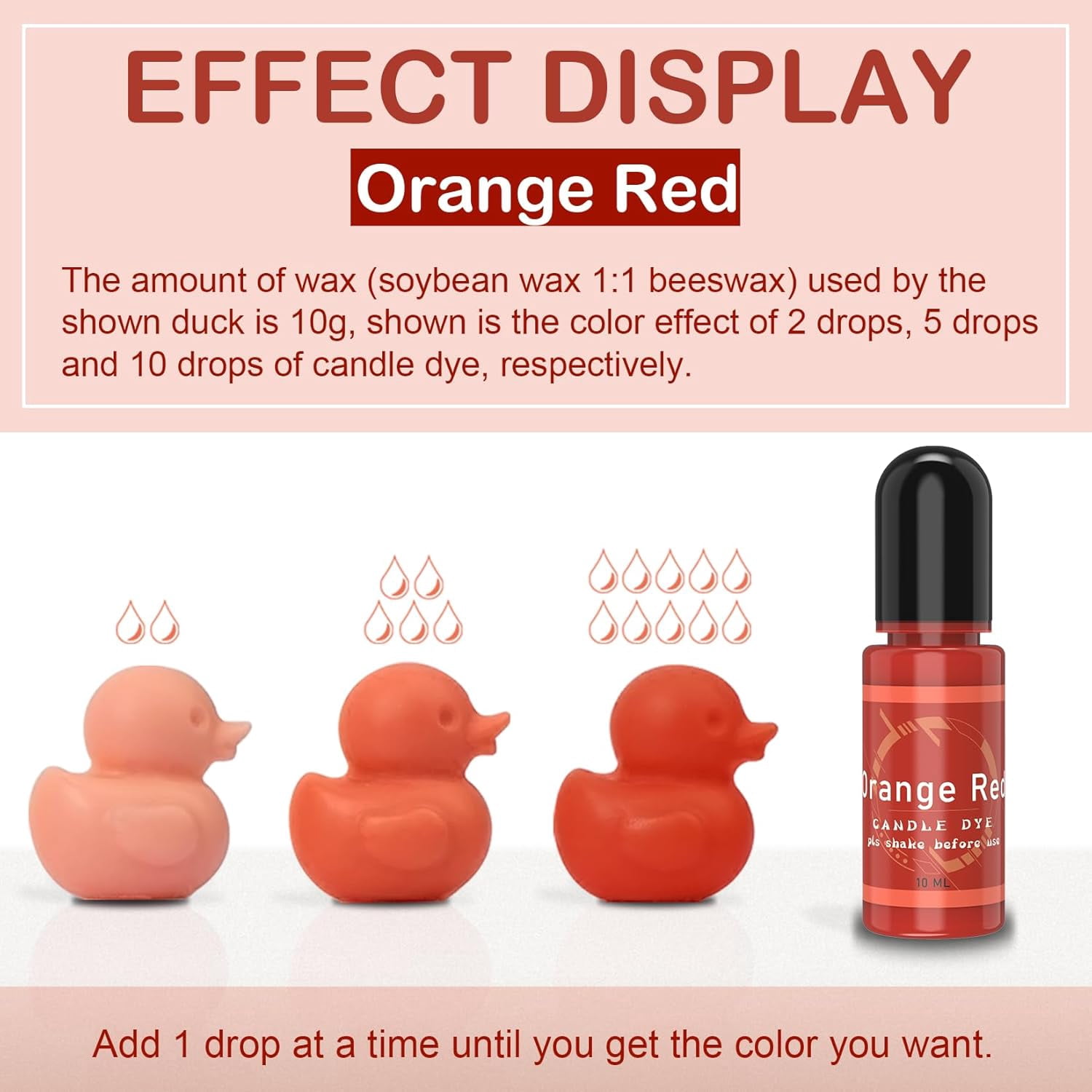 Candle Dye - 24 Colors Liquid Making for DIY candle making supplies Kit Food Grade Ingredients Oil-Based Coloring Soy Wax Dyes Beeswax Gel Wax Paraffin Each 0.35oz/10ml