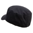 thumbnail image 3 of Simple Crow Logo Embroidered Big Size Fitted Ripstop Cotton Military Army Cap - Black XL-2XL, 3 of 5