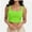 Neon Lime Green, variant on Women's Square Neck Crop Top Basic Sleeveless Fitted Tank Top Casual Cami