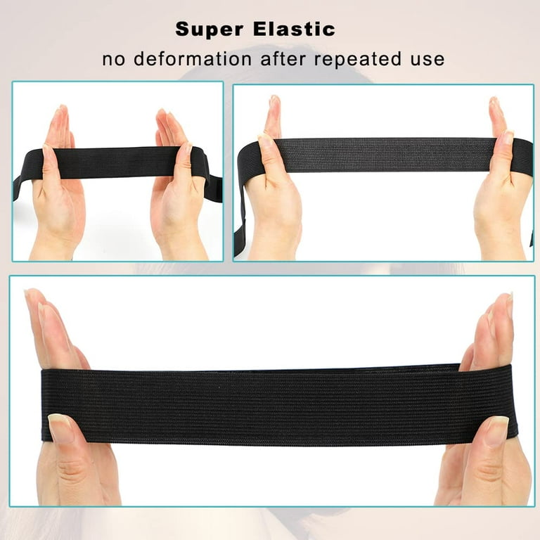YOSICL Lace Melting Band For Wig Edges 2.5cm Width 60cm Long Elastic Bands  For Wig to Lay Edges Baby Hair 3pcs Black Wig Elastic Bands For Melting  Lace, Black 