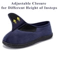 thumbnail image 3 of Diabetic Slippers Shoes for Men Arthritis Edema Adjustable Closure Memory Foam House Shoes, Blue 13, 3 of 7