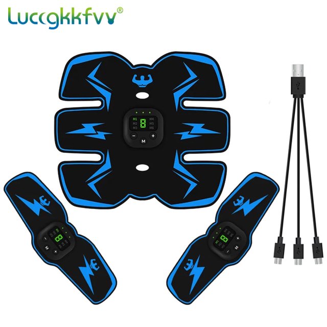 Estimulador muscular inalámbrico EMS, entrenador inteligente para Fitness, entrenamiento Abdominal, pegatinas eléctricas para perder peso, masajeador adelgazante corporal Tan Jianjun unisex