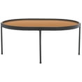 thumbnail image 4 of SAFAVIEH Emmerich Mirrored Coffee Table, Rose Gold Top/Matte Black, 4 of 10