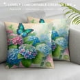 thumbnail image 3 of YANMS Pillow Covers Blue Hydrangea Flowers Home Spring Pillows Decorative Throw Pillows Floral Pillowcase Summer Decorations rmhouse Decor for White, 3 of 5