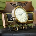 thumbnail image 2 of Reloj despertador de estilo vintage, reloj de mesa retro antiguo, decorativo, sin tictac, clásico retro (sin batería)., 2 of 5