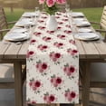thumbnail image 4 of Pink Spring Floral Table Runner 72 Inches, Farmhouse Flowers Modern Art Bed Runner Dresser Scarves Tabletop for Indoor Outdoor Parties/Ceremony/Banquet, 18" x 72", 4 of 8