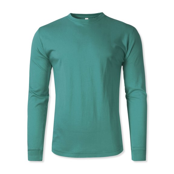 Hat and Beyond Men's Vintage Dyed Natural Cotton Casual Long Sleeve Tee Shirt