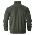 thumbnail image 5 of Stralyhd Mens Corduroy Jacket Turn Down Collar Long Sleeve Vintage Button Front Trucker Jacket Casual Fall Jacket with Pockets Army Green 3XL, 5 of 7
