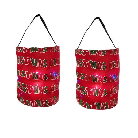 

FWOVF 2PCS Halloween Candy Bag Winter Christmas Topper Snowman Candy Tote Bags For Party Xmas Tree Snowflake Portable Reusable Kids Goodie Bucket With Handles